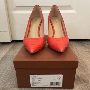 Coach Teddie Heels Watermelon Sz 8